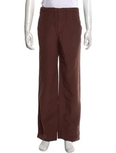 Pre-owned Loro Piana Marlyn Pants In Burgundy