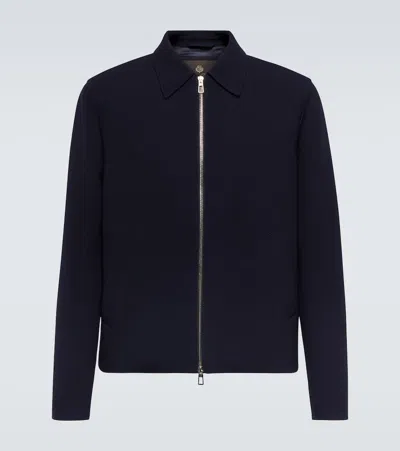 Loro Piana Maurin Wool Blouson Jacket In Very Dark Blue