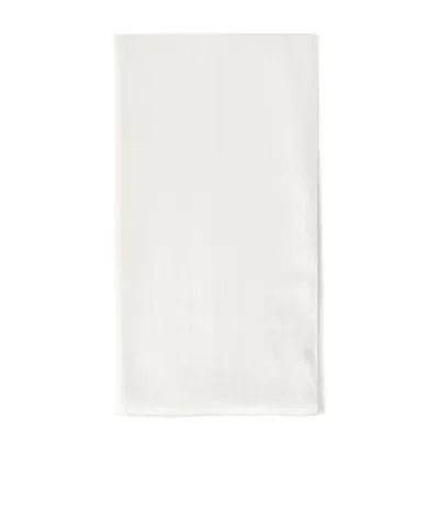 Loro Piana Maxi Crest Cashmere Shawl In White