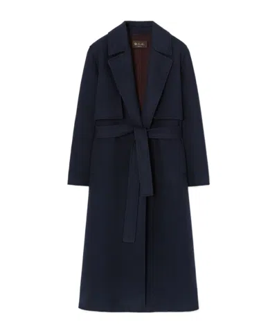 Loro Piana Maxwell Trench Coat In Blue