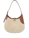 Loro Piana Medium Bobbin Shearling Leather-trim Shoulder Bag In Neutral