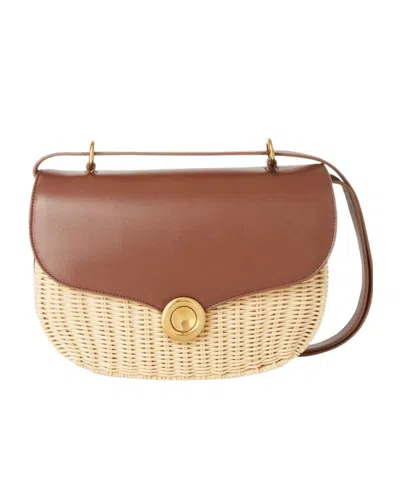 Loro Piana Medium Ghiera Wicker Shoulder Bag In Brown