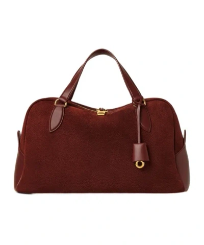 Loro Piana Medium Needle Bag In Glazed Moka/sun Gold