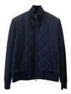 Loro Piana Meleto Quilted Bomber Jacket In Blue