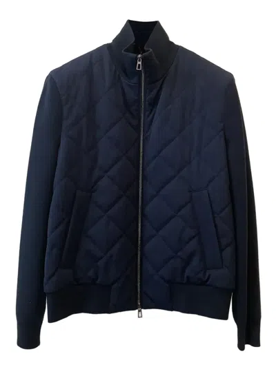 Loro Piana Meleto Quilted Bomber Jacket In Blue