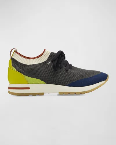 Loro Piana Men & Apos;s Flexy Walk Knit Trainer Sneakers In Multi