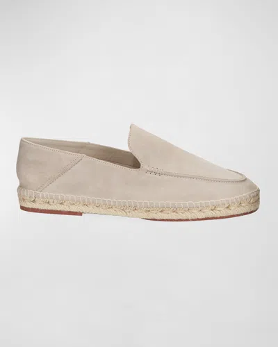 Loro Piana Men & Apos;s Foldover Suede Espadrille In Brown
