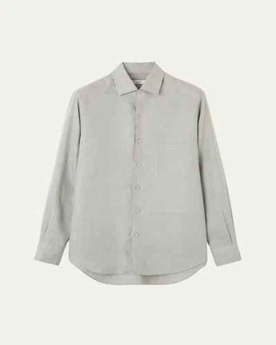 Loro Piana Men's Andre Long-sleeve Linen Shirt