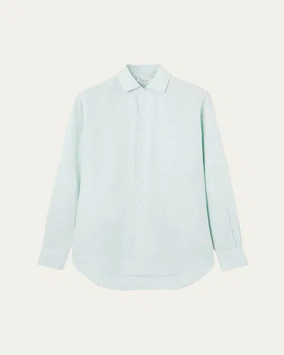 Loro Piana Men's Andre Long-sleeve Linen Shirt