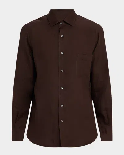 Loro Piana Men's Andre Long-sleeve Linen Shirt