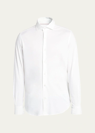 Loro Piana Men's Andrew Jersey Sport Shirt In White
