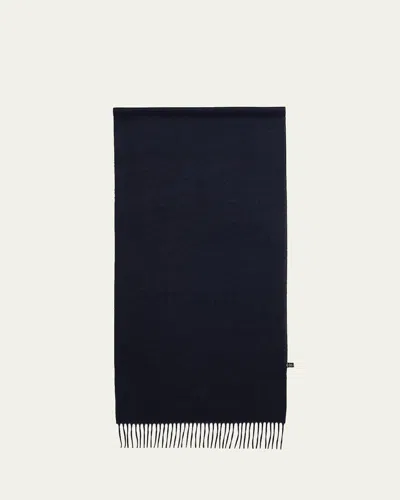 Loro Piana Men's Baby Cashmere Fringe Scarf In Black