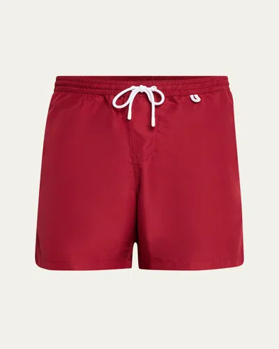 Loro Piana Bay Straight-leg Mid-length Swim Shorts In Red