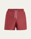 Loro Piana Men's Bay Swim Trunks In Cameo Red