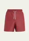 Loro Piana Men's Bay Swim Trunks In R0bu Cameo Red