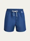 Loro Piana Men's Bay Swim Trunks In W17x Twilight Blue