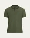 Loro Piana Men's Brentwood Tipped Jersey Pique Polo Shirt In 5h59 Military Green