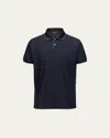 Loro Piana Men's Brentwood Tipped Jersey Pique Polo Shirt In Blue/navy