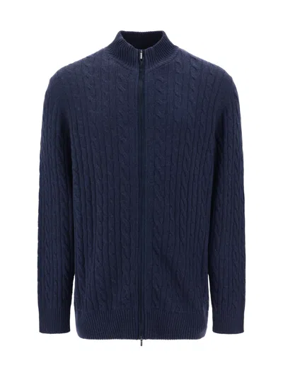 Loro Piana Cable-knit Cashmere Cardigan In Blue