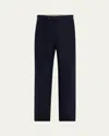 Loro Piana Men's Carlo Antigua Flax Trousers In Ripe Blueberry