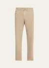 Loro Piana Men's Carlo Hyannis Straight Cotton Trousers In 511d Dusty Khaki