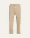 Loro Piana Men's Carlo Hyannis Straight Cotton Trousers In Dusty Khaki