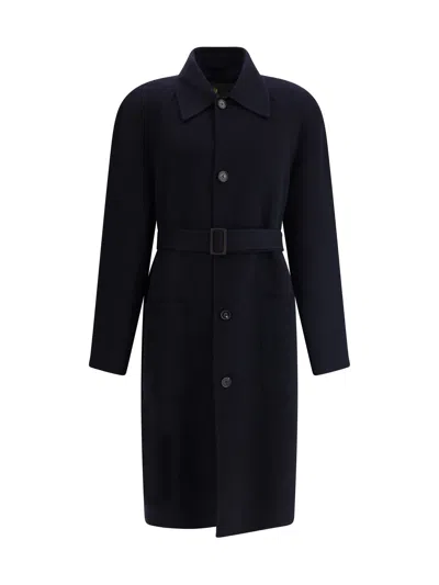 Loro Piana Men Cashmere Coat In Multicolor