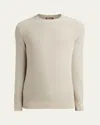 Loro Piana Men's Cashmere Girocollo City Crewneck Sweater In J1rg White Snow-cori