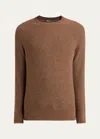 Loro Piana Men's Cashmere Girocollo City Crewneck Sweater In J1rh Golden Wheat