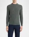 Loro Piana Men's Cashmere Girocollo City Crewneck Sweater In J1ri Beech Tree- Lus