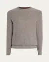 Loro Piana Men's Cashmere Girocollo City Crewneck Sweater In J1us Waves On The Cl