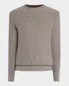 Loro Piana Men's Cashmere Girocollo City Crewneck Sweater In J1us Waves On The Cl