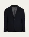 Loro Piana Men's Cashmere Single-breasted Sweater Jacket In W000 Blue Navy