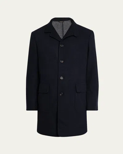 Loro Piana Men's Cashmere Sweater Coat In Black