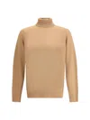 Loro Piana Men Baby Superlight Cashmere Turtleneck In Brown