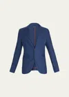 Loro Piana Men's Cashmere/silk 2-button Sweater Jacket In Blue