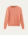 Loro Piana Men's Cedar Cashmere Crewneck Sweater In Autumn Sunset Melange
