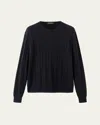 Loro Piana Men's Cedar Cashmere Crewneck Sweater In Blue