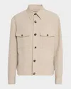 Loro Piana Clem Flax And Silk Blouson In Neutral