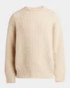 Loro Piana Men's Cocooning Cashmere Crewneck Sweater In Kasha