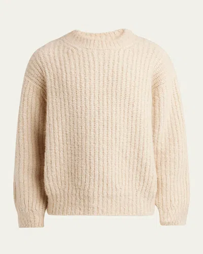 Loro Piana Men's Cocooning Cashmere Crewneck Sweater In Kasha