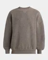 Loro Piana Men's Cocooning Wool And Cashmere Crewneck Sweater In Torbato Melange