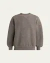 Loro Piana Men's Cocooning Wool And Cashmere Crewneck Sweater In Torbato Melange