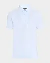 Loro Piana Men's Cotton Pique Polo Shirt In 60kf Delicate Sky