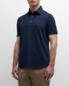 Loro Piana Men's Cotton Pique Polo Shirt In Blue Navy