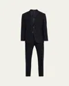 Loro Piana Men's Cotton-wool Modern Fit Suit In Blue/navy