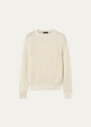 Loro Piana Men's Daisen Ribbed Crewneck Sweater In J1ov White Nougat
