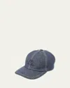 Loro Piana Men's Denim Six-panel Baseball Cap In W13k Surge Blue