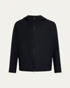 Loro Piana Men's Dennis Linen Full-zip Blouson In W000 Blue Navy