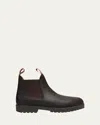 Loro Piana Men's Dover Walk Rugged Leather Chelsea Boots
